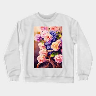 Watercolor bike Crewneck Sweatshirt